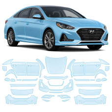 Антигравийная защитная бронепленка по лекалам для Hyundai Sonata LF facelift 2017-2019 - полный кузов