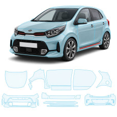 Антигравийная защитная бронепленка по лекалам для Kia Picanto JA facelift 2020- полный кузов