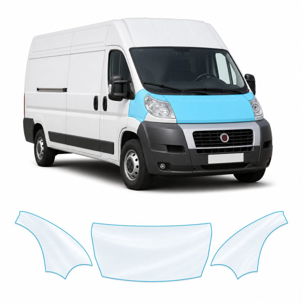 Антигравийная защитная бронепленка по лекалам для Fiat Ducato III 2006- капот и передние крылья