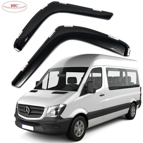 Дефлекторы окон ветровики HIC для Mercedes Sprinter (W906) / Crafter 2006- Вставные Оригинал (MB27-IN)