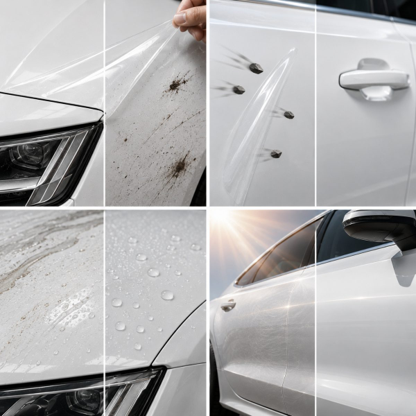 Антигравийная защитная бронепленка по лекалам для Audi A7 4G 2010-2018 - зоны дверей и стойки окон