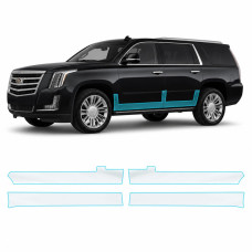 Антигравийная защитная бронепленка по лекалам для Cadillac Escalade IV 2015-2020 - нижняя зона кузова пороги