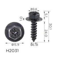 Саморез с шайбой Mercedes, Toyota (90159-60488, 9015960488, 18827) (H2031)