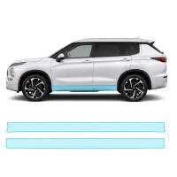 Антигравийная защитная бронепленка по лекалам для Mitsubishi Outlander IV 2021- нижняя зона кузова пороги