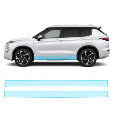 Антигравийная защитная бронепленка по лекалам для Mitsubishi Outlander IV 2021- нижняя зона кузова пороги