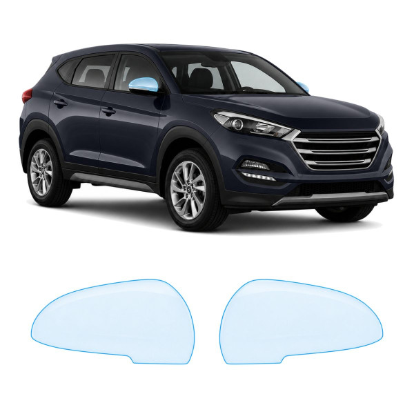 Антигравийная защитная бронепленка по лекалам для Hyundai Tucson TL 2015-2018 - зеркала
