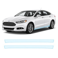 Антигравийная защитная бронепленка по лекалам для Ford Mondeo V 2014-2019 - нижняя зона кузова пороги