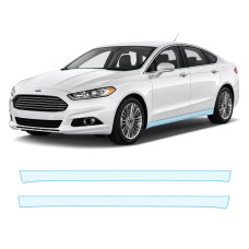 Антигравийная защитная бронепленка по лекалам для Ford Mondeo V 2014-2019 - нижняя зона кузова пороги