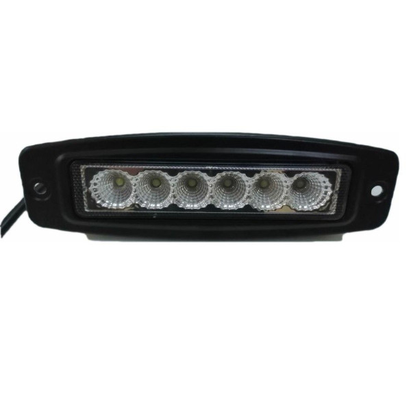 Дополнительная LED фара 18W (3W*6) 10-30V 195x40x60 mm Ближний 1 шт (D22 7-18) (с ушами)