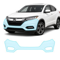 Антигравийная защитная бронепленка по лекалам для Honda HR-V (US/глобальний) II facelift 2019-2021 - передний бампер