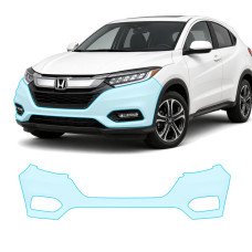 Антигравийная защитная бронепленка по лекалам для Honda HR-V (US/глобальний) II facelift 2019-2021 - передний бампер