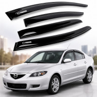 Дефлекторы окон ветровики Mazda 3 2003-2009 Седан Скотч 3M Voron Glass