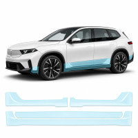 Антигравийная защитная бронепленка по лекалам для BMW iX3 NA5 2025- нижняя зона кузова пороги