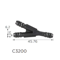 Соединитель для трубок тройник d4, 05 6, 2 45, 76 мм (C3200)