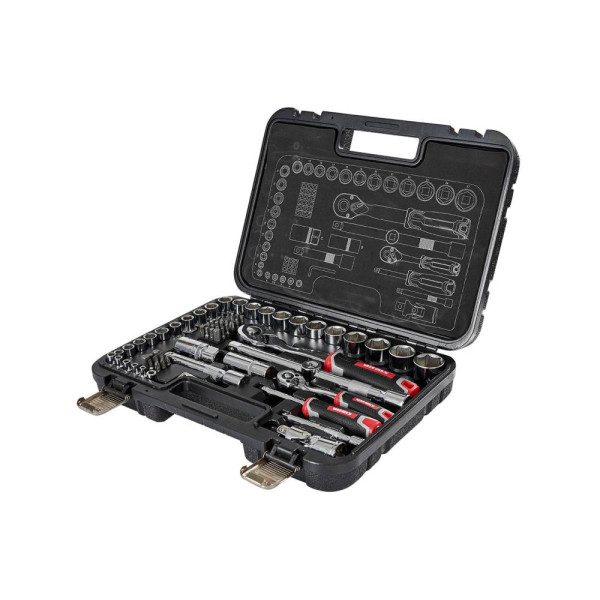 Набір головок торцевих 1/4″ та 1/2″ 73 предмети Vitals Master