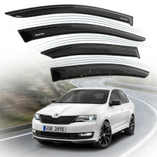 Дефлектори вікон вітровики Skoda Rapid 2013- Скотч 3M Voron Glass (VS11013)