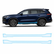 Антигравийная защитная бронепленка по лекалам для Chery Tiggo 8 Pro I facelift 2023- нижняя зона кузова пороги