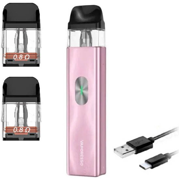 Многоразовый Pod-Набор Vaporesso Xros 4 Mini 1000mAh 2 мл (Картриджей 0.8 ОМ 3 шт) Ice Pink Розовый