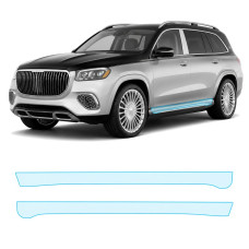 Антигравийная защитная бронепленка по лекалам для Mercedes-Benz Maybach GLS X167 2020- нижняя зона кузова пороги