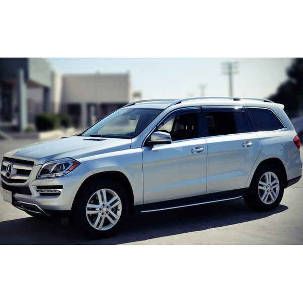 Дефлекторы окон ветровики Mercedes-Benz GL166 2013- С Хром Молдингомом