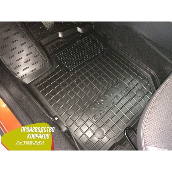 Водительский коврик в салон Renault Sandero 2013- (Avto-Gumm)
