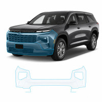 Антигравийная защитная бронепленка по лекалам для Chevrolet Traverse III 2023- передний бампер