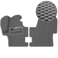 3D Коврики в салон EVA для Volkswagen Transporter T4 1+2 1990-2003 с подпятником Серые 2 шт