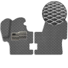 3D Килимки у салон EVA для Volkswagen Transporter T4 1+2 1990-2003 з підп'ятником Сірі 2 шт