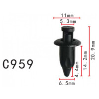 Кліпса розпірні Toyota, Lexus (9046707108C0, 90467-07108-C0, 11531) (C959)