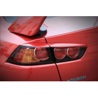 Вії фар стопів Fly для Mitsubishi Lancer X 07-09 Чорні 2 шт