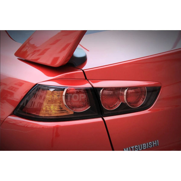 Реснички фар стопов Fly для Mitsubishi Lancer X 07-09 Черные 2 шт