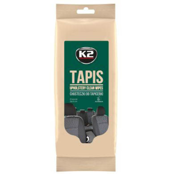 Салфетки влажные для очистки тканевой обивки K2 Tapis Wipes 20х18 см (K212) 24 шт