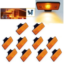 LED Габаритний ліхтар 110х42 мм 24V 4 діода гумовий кронштейн Помаранчеві YP-24 10 шт