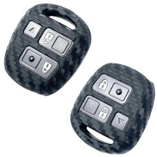 Чехол для автоключей Toyota ZB 3 Силикон Carbon Оригинал (1007) (3885)