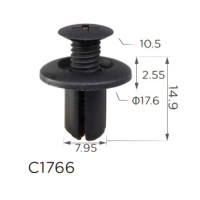 Кліпса розпірні КIA, Ford, Mazda, Ford, Chevrolet, Chevrolet, Fiat, Volvo, Mitsubishi 86590-28000 (C1766)