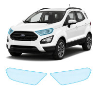 Антигравийная защитная бронепленка по лекалам для Ford EcoSport II facelift 2018-2023 - оптика (фары и ПТФ)