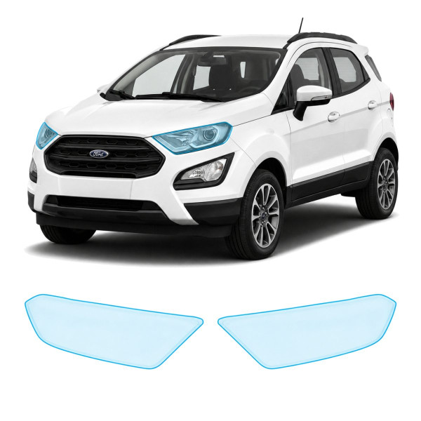 Антигравійна захисна бронеплівка за лекалами для Ford EcoSport II facelift 2018-2023 - оптика (фари та ПТФ)