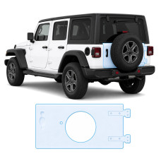 Антигравийная защитная бронепленка по лекалам для Jeep Wrangler JL 2018-2023 - зона крышки багажника