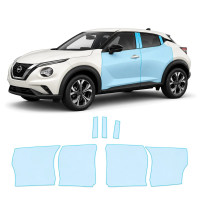 Антигравийная защитная бронепленка по лекалам для Nissan Juke F16 2019-2024 - зоны дверей и стойки окон