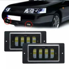 Протитуманні фари LED фари ВАЗ 2110-15 / 60W / Лінза / Регулювання висоти / Жовте та біле світло 1 шт