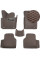 5D EVA Коврики в салон для Volkswagen Passat B6 2005-2010 С Бортиками Подпятник Коричневые 5 шт