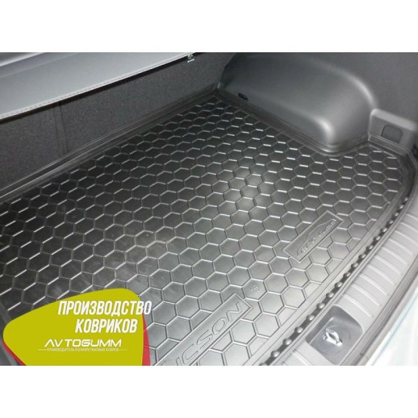 Автомобильный коврик в багажник Hyundai Tucson 2016- / Резиновый (Avto-Gumm)