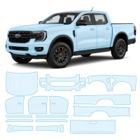 Антигравийная защитная бронепленка по лекалам для Ford Ranger IV 2022- полный кузов