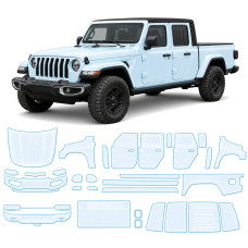 Антигравийная защитная бронепленка по лекалам для Jeep Gladiator JT 2019-2023 - полный кузов