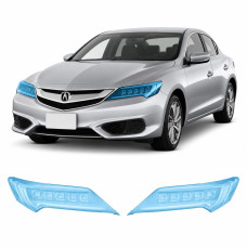 Антигравійна захисна бронеплівка за лекалами для Acura ILX I facelift 2016-2018 - оптика (фари та ПТФ)