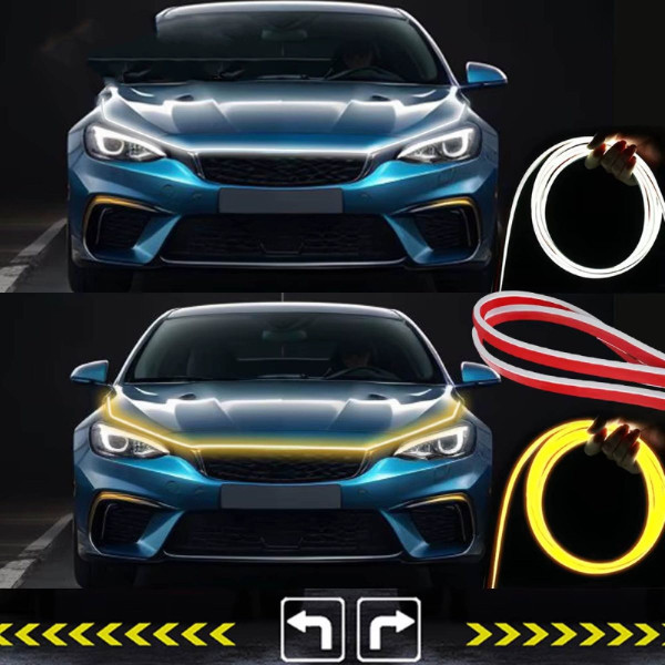Підсвічування Капота Гнучка 12V LED Динамічна RGB 150 см (Бічне свічення)