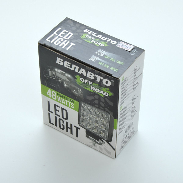Додаткова LED фара 48W (3W*16) 10-30V 108x108x58 mm Близький 1 шт (BOL1803 Flood)
