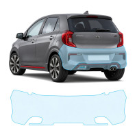 Антигравийная защитная бронепленка по лекалам для Kia Picanto JA facelift 2020- задний бампер