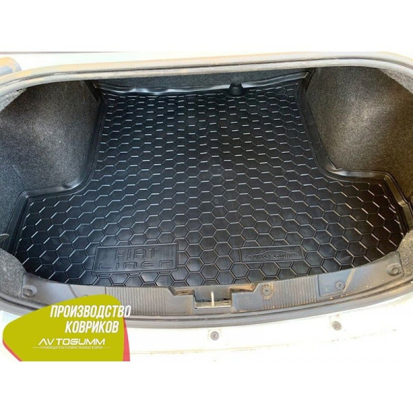 Автомобильный коврик в багажник Fiat Linea 2007- / Резиновый (Avto-Gumm)