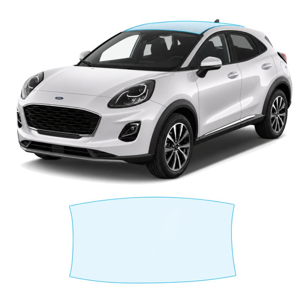 Антигравійна захисна бронеплівка за лекалами для Ford Puma I 2019- зона даху